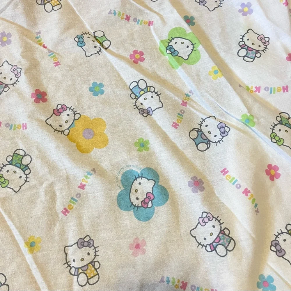 Vintage Y2K Sanrio Hello Kitty Fitted Twin‎ Size Bed Sheet 2001